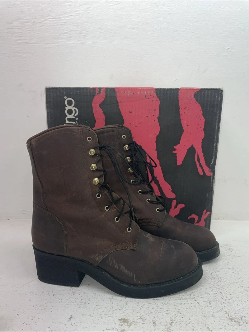 New Men’s Brown Lace Up Dingo Cowboy Boots. 02307 10 M. 7-66