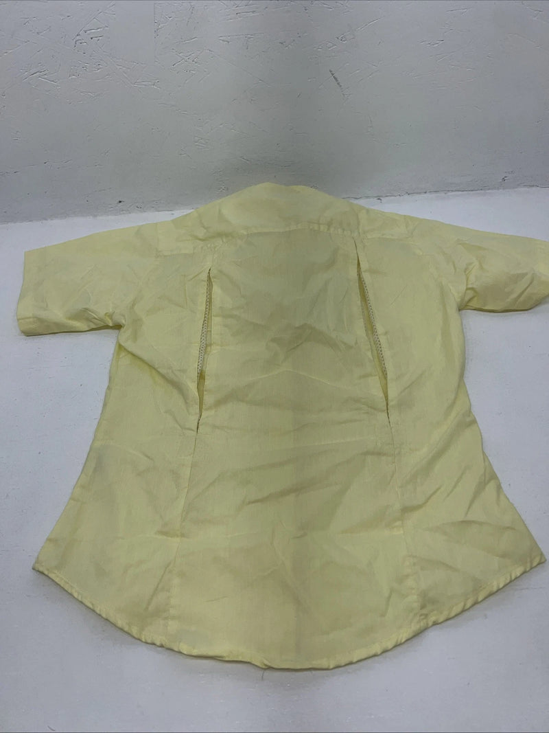 New Women Yellow EQUISTAR Short Sleeve English Riding Shirt. 30 465083 G-56
