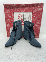 New Kids Blue Lace Up Texas Brand Cowboy Boots. C 9169161 13.5 13 1/2 D. 23-71