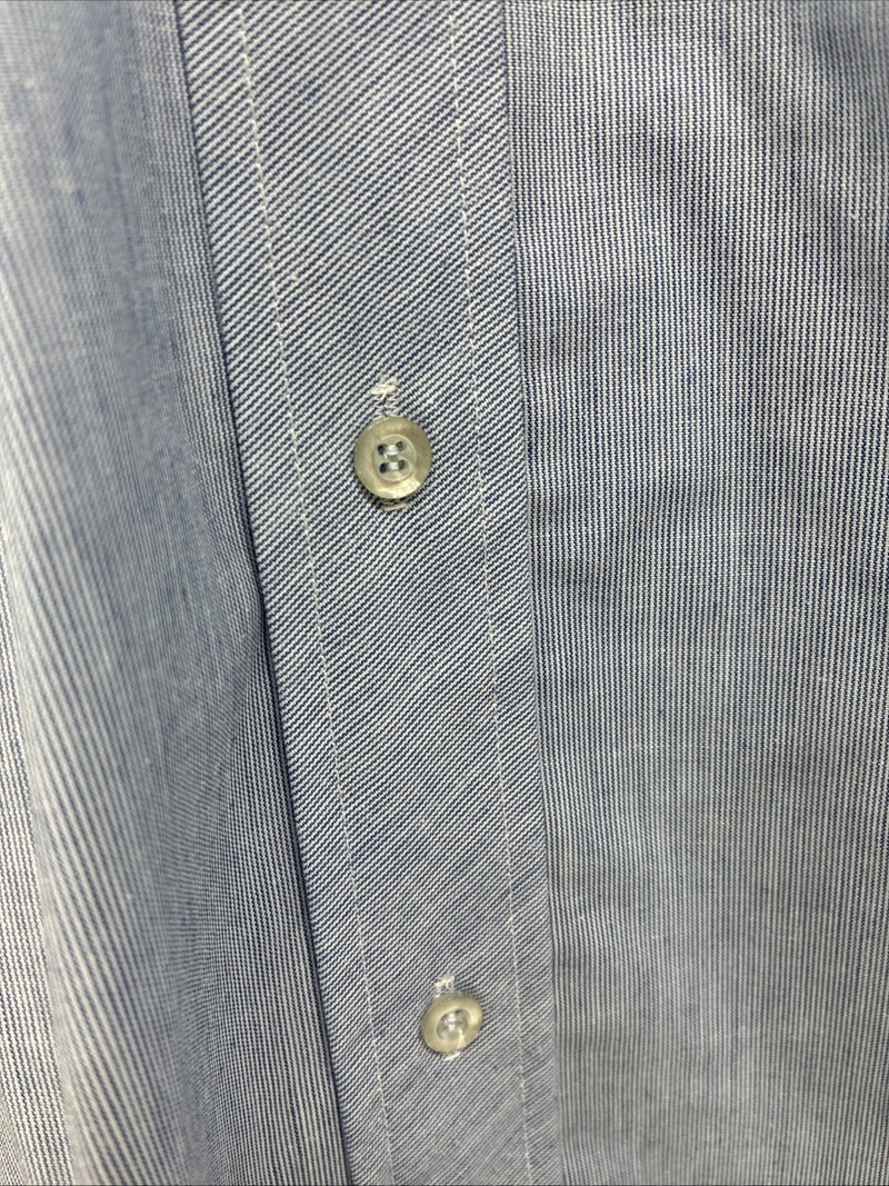 New Men’s Circle A Blue White Long Sleeve Button Up 15 X 34 Medium T-69