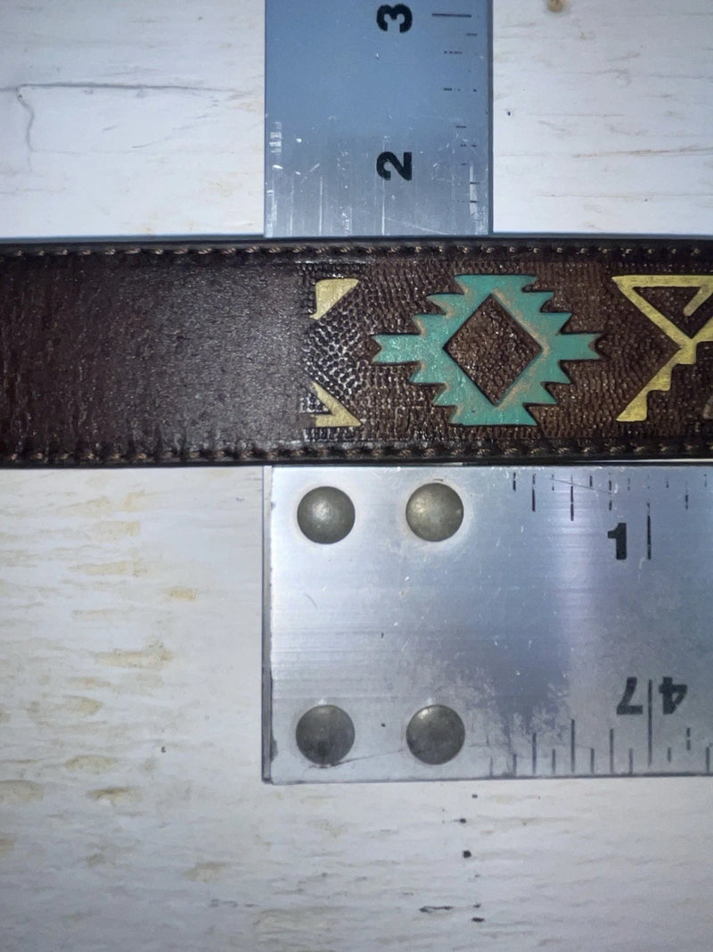 New Brown Genuine Leather Nocona Western S Belt #N3412302 Z-116