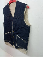 New Women’s Comfy Denim Wool Vest Small L-608