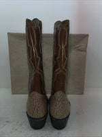 New Men’s Brown Texas Brand Cowboy Boots. M 64 10.5 10 1/2 D. 7-86
