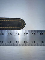 New Black Genuine Leather Stitched 32” Belt #2021 JJ-13