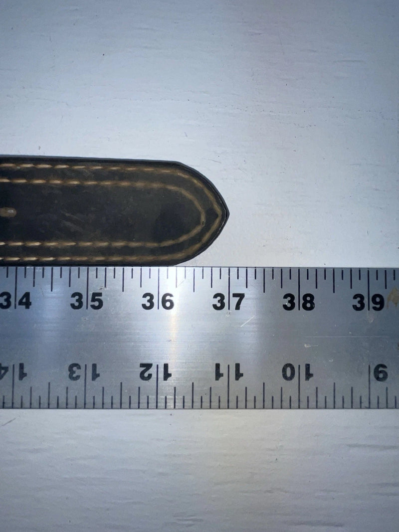New Black Genuine Leather Stitched 32” Belt #2021 JJ-13