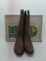 New Men’s Brown Texas Brand Cowboy Boots. 7311 10 D. 6-42