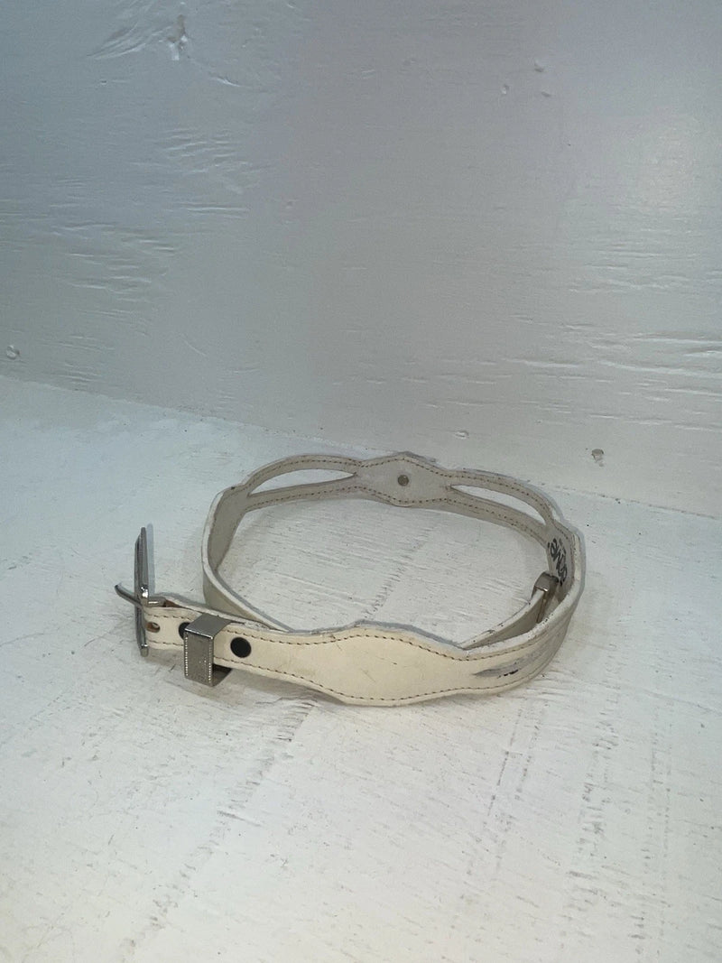 New White Genuine Leather Acme Silver Pendent 24” Belt #AB441 NN-41