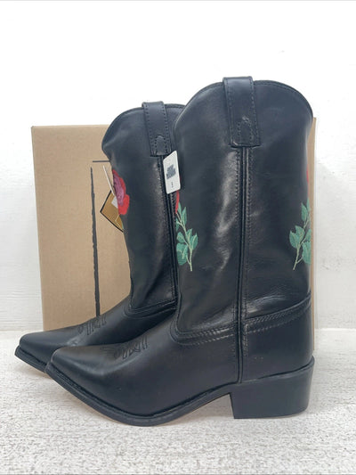 New Youth Black Smoky Mountain Cowboy Boots. 3688 Y 5. 24-136