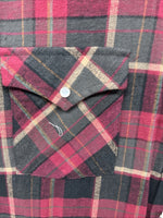 New Men’s ELY Cattleman Red Black Flannel Long Sleeve Pearl Snap 4XL E-82