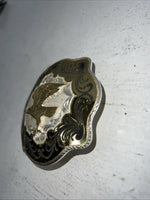 New Men’s Women’s Montana Silversmiths Gold Silver Black Bird Belt Buckle. F-18