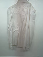 New Women’s White H Bar C Long Sleeve Button Up Shirt 3B-34