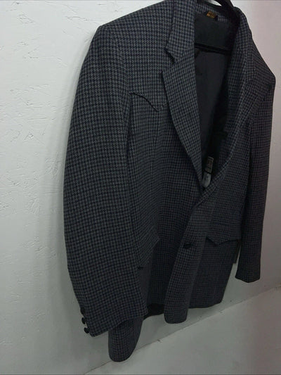 New Men’s Pioneer Wear Blue Plaid Suit Jacket 44 #12504 X-603