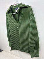 New Women’s Panhandle Slim Green Design Long Sleeve Half Zip Size 12 TT-61