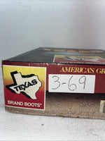New Men’s Black Texas Brand Cowboy Boots. 251542361 9 D. 3-69
