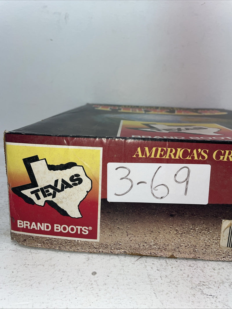 New Men’s Black Texas Brand Cowboy Boots. 251542361 9 D. 3-69