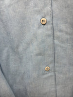 New Women’s Cricket Creek Blue Long Sleeve Button Up Size Large TT-66 