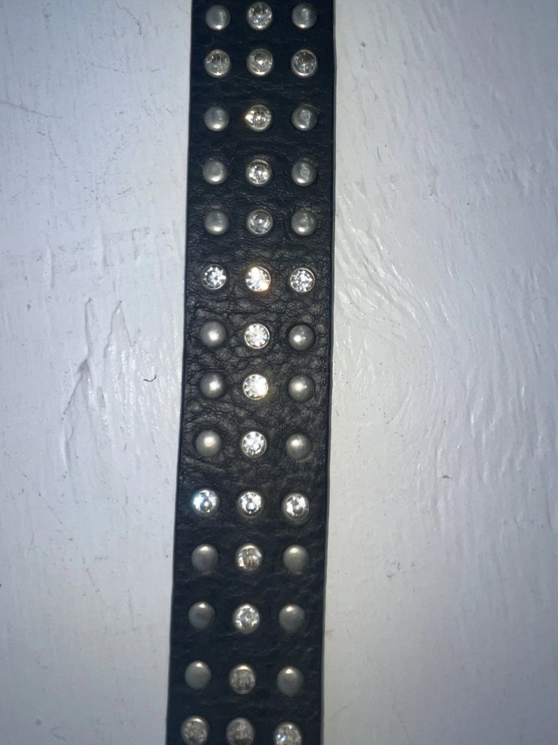New Black Genuine Leather Nocona Silver Bling XXL Belt #N3431901 NN-119