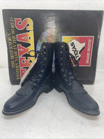 New Women’s Blue Lace Up Texas Brand Cowboy Boots. 4445 7 M. 18-81