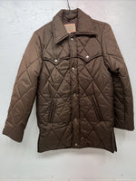 New Women’s Brown Western Fashion Puffer Jacket 14 RR-17