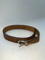 New Brown Genuine Leather Perkies Tooled 26” Belt #601 NN-6