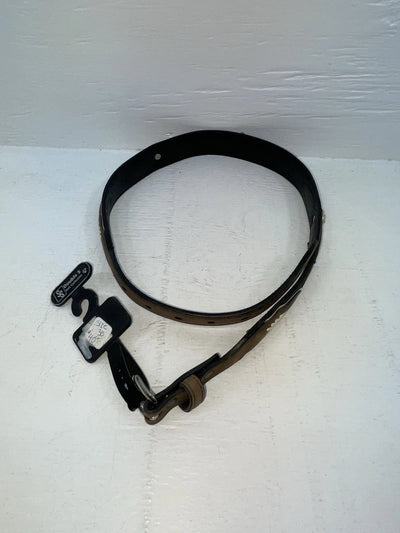 New Black Genuine Leather Double S Weaved And Pendent 30” Belt JJ-123