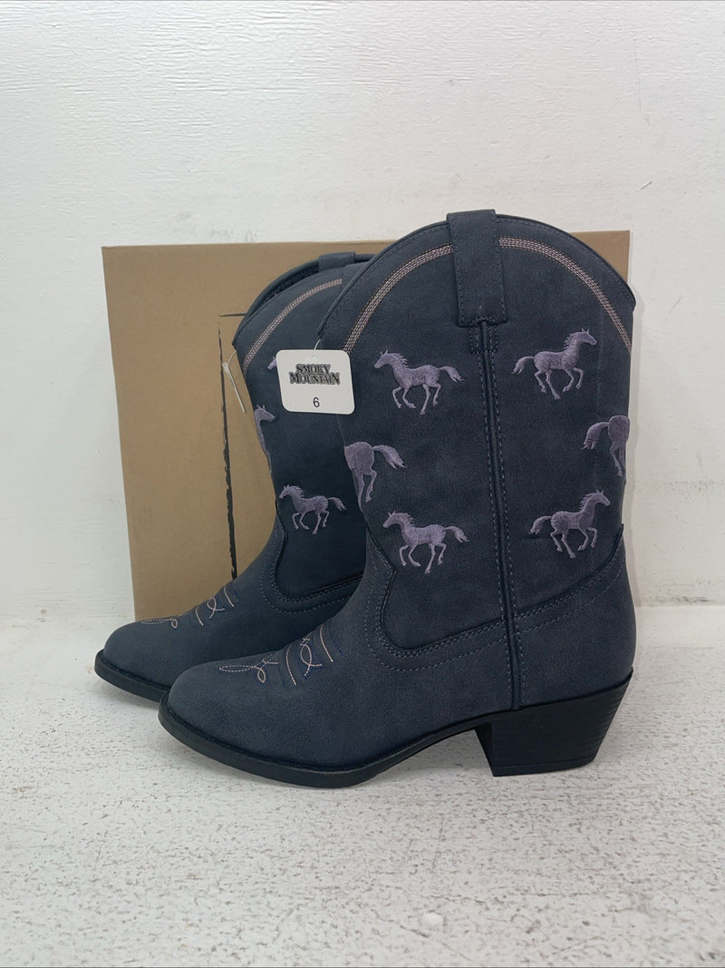 New Women’s Navy Smoky Mountain Cowboy Boots. 3878 Y 6. 2-69