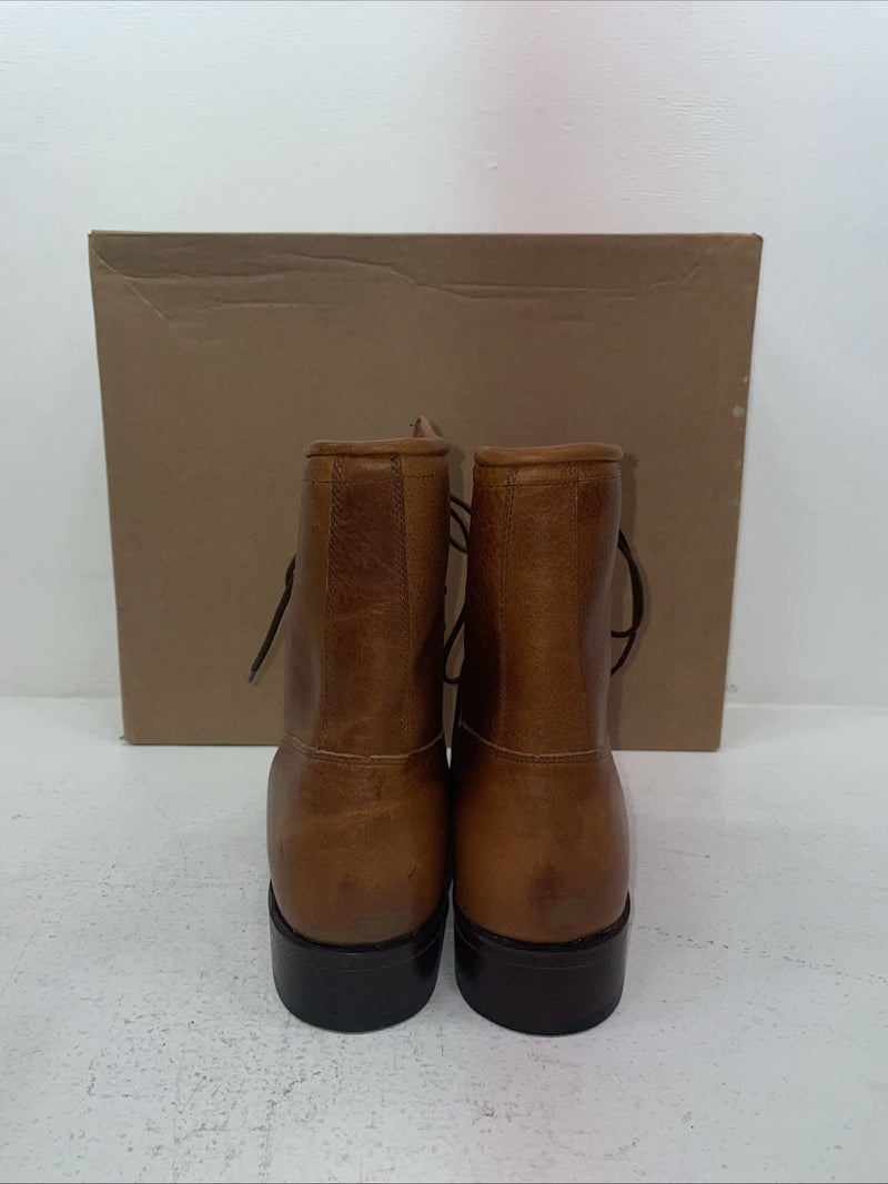 New Men’s Brown Lace Up J Chisholm Cowboy Boots. 2556 10 D. 6-92