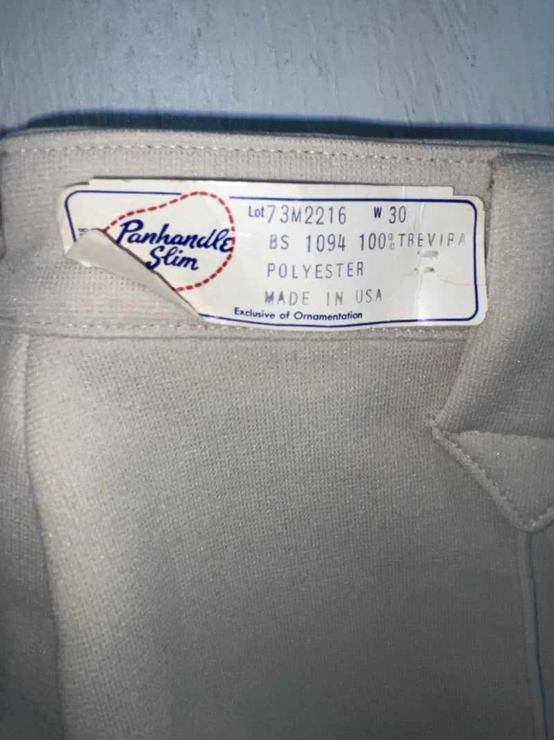 New Vintage Beige Panhandle Slim Polyester Pants #73M2216 3A-75