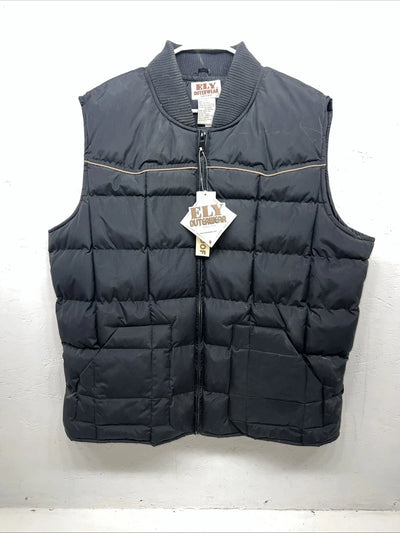 New Men ELY Cattleman XL Black Puffer Vest #241120 LLL-44
