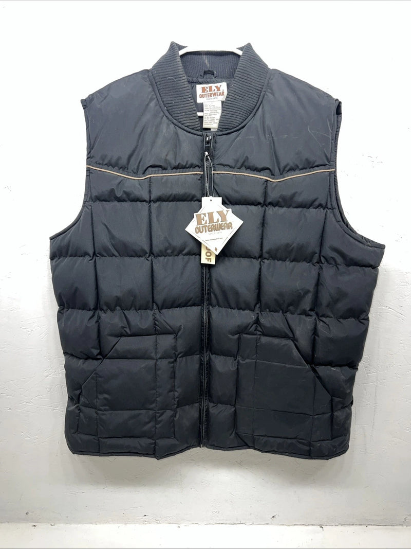 New Men ELY Cattleman XL Black Puffer Vest #241120 LLL-44