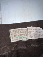 New Vintage Brown H Bar C Polyester Pants #MR477 SS-48