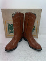 New Children’s Brown Texas Brand Cowboy Boots. B 111 4.5 4 1/2 D. 2-82