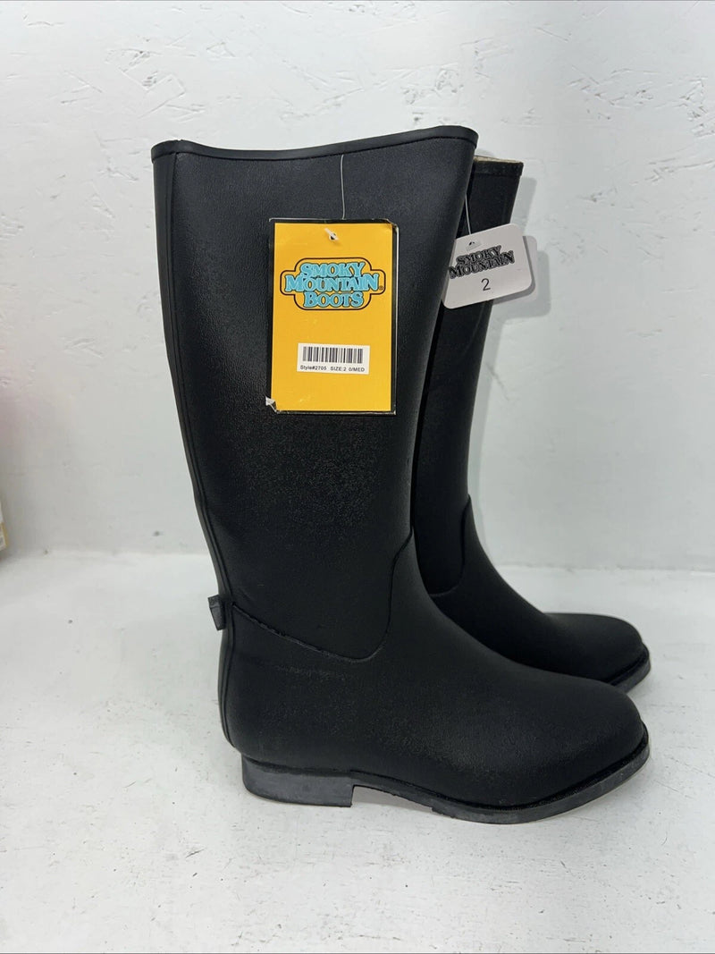 New Children’s Black Rubber Smoky Mountain English Riding Boots. 2705 2. 12-71