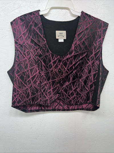 New Women’s Purple 1849 Authentic Ranchwear Show Vest 3XL WW-34
