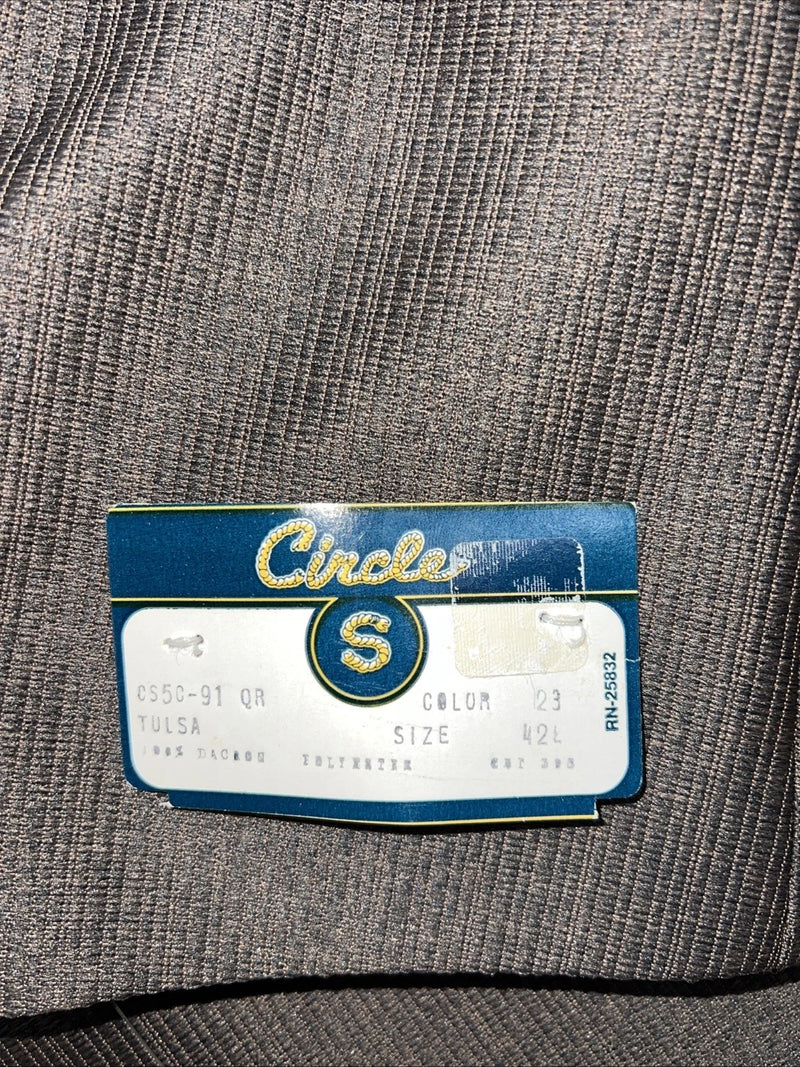 New Circle S Brown Suit Jacket 42L #25832 T-604