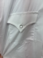New Men’s Champion Western White Long Sleeve Pearl Snap 16 Large DD-42