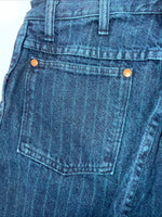 New Women’s Blue Stripped Wrangler Slim Fit Denim Jeans. 11x36 O-13