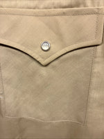 New Men’s ELY Cattleman Brown Eagle Design Long Sleeve Pearl Snap Medium J-95