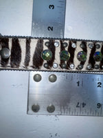New Zebra Print Genuine Leather Nocona Bling M Belt #N1330999 Z-63