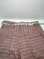 New Vintage Red Checkered Panhandle Slim Polyester Pants #8072 VV-107