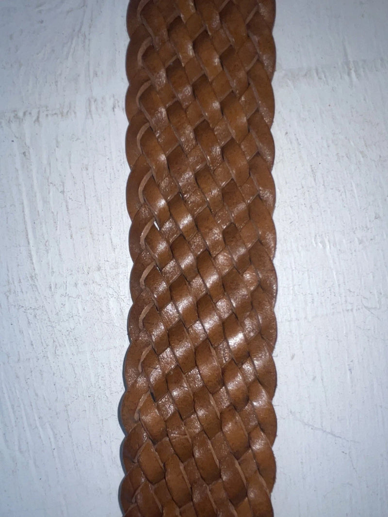 New Brown Genuine Leather Braided S Belt #8840 NN-95 