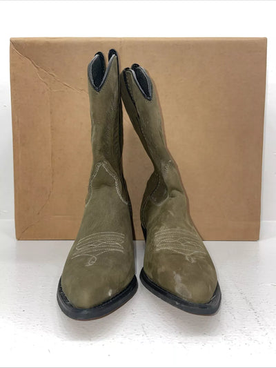 New Womens Green Texas Brand Cowboy Boots. L 9302 8 M. 16-31