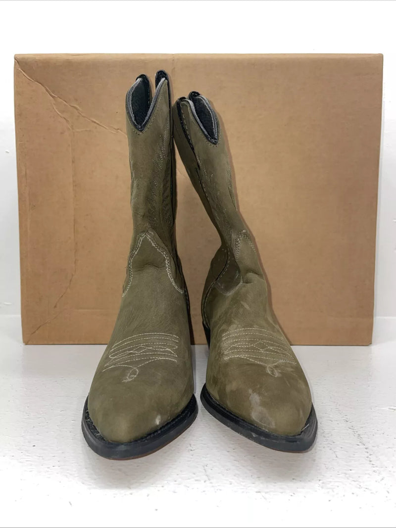 New Womens Green Texas Brand Cowboy Boots. L 9302 8 M. 16-31