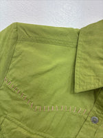New Women’s Gordon James Green Short Sleeve Button Up Medium KK-19