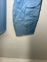 New Men’s Blue Champion Westerns Long Sleeve Pearl Snap Shirt. 15x33 M S-6