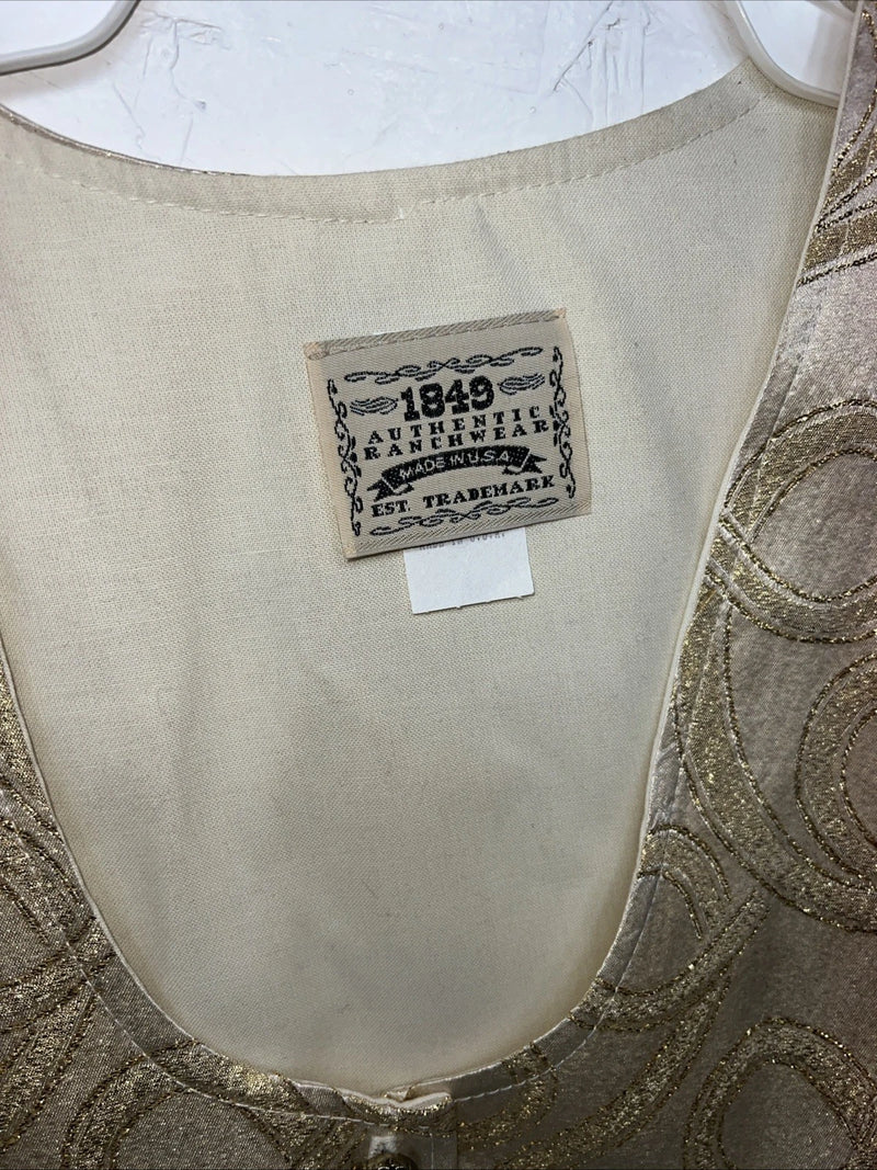 New Women’s 1849 Authentic Ranchwear Gold Show Vest XXL #3165 WW-38