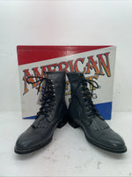 New Men’s Gray Lace Up American West Cowboy Boots. 6999 11 E W. 8-62