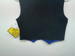 New Women’s Blue With Bling Valencia Cut Off Zip Up Vest S #69479 3B-61
