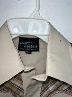 New Men’s Champion western Tan Long Sleeve Pearl Snap 14.5 X 33 Small A-191
