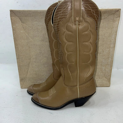 New Women’s Tan Kenny Rodger’s Cowboy Boots. 40508 5.5 5 1/2. 20-42